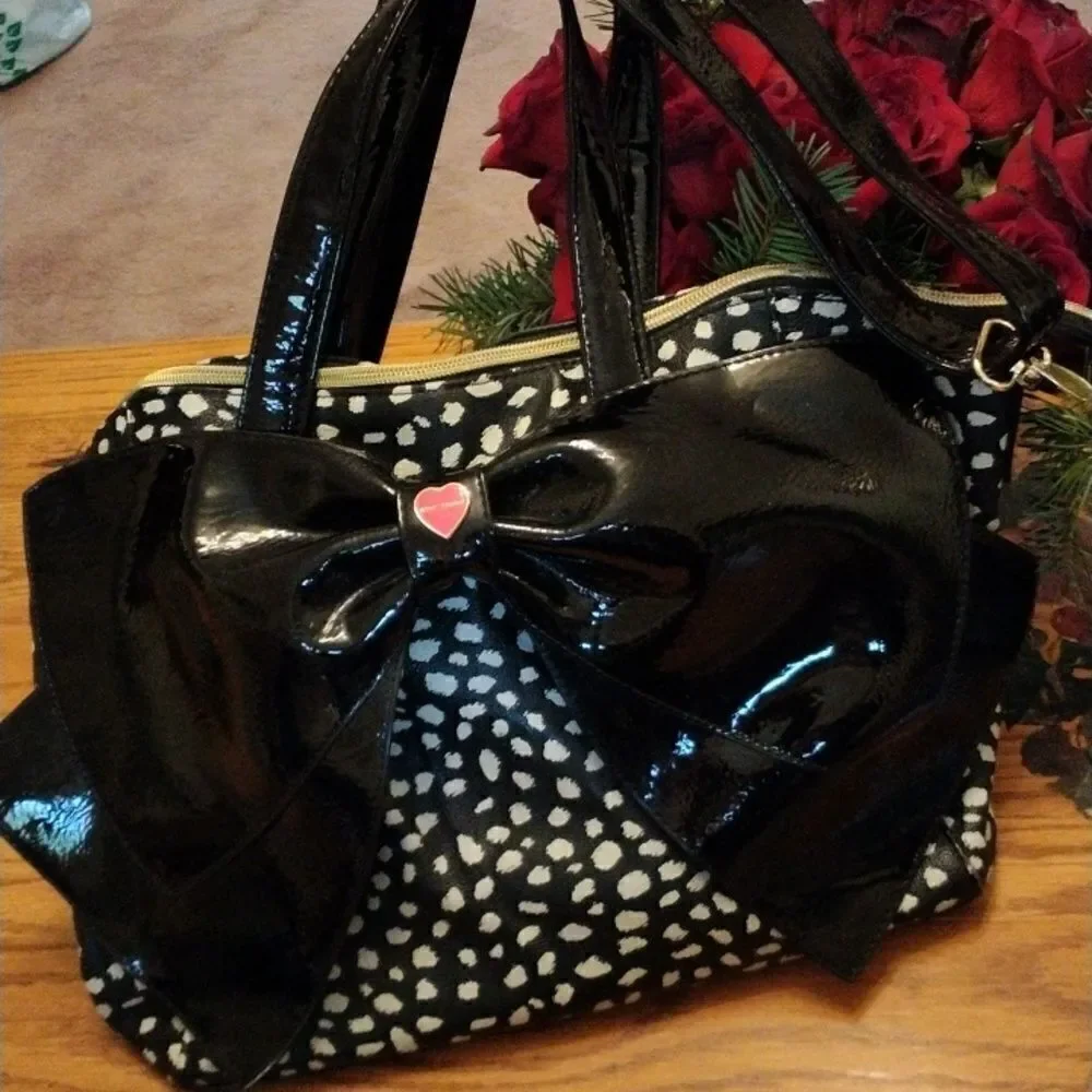 Betsey Johnson Spotted Satchel